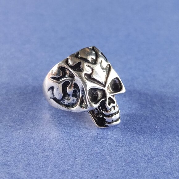 💀 Gothic Mars Attacks Alien Skull Heavy Metal Ring (Size 10) - Picture 1 of 4